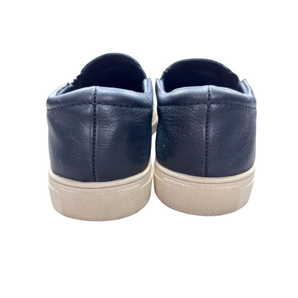 Brighton Embellished Slip-On Sneakers Size 9 Black Leather - Picture 4 of 8